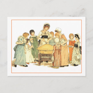 Carte Postale Une tarte à la pomme : Coupez-La