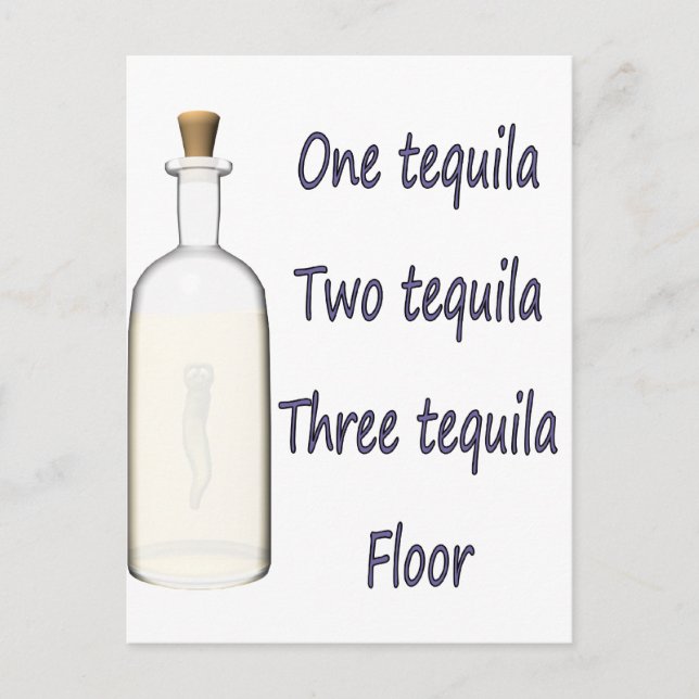 Carte Postale Une tequila Deux tequila Trois tequila Quatre (Devant)