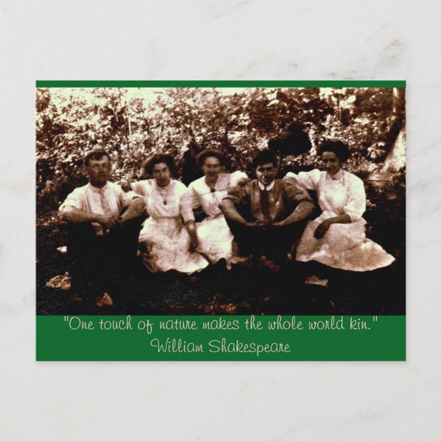 Carte Postale Une touche de nature fait du monde entier un paren (Devant)
