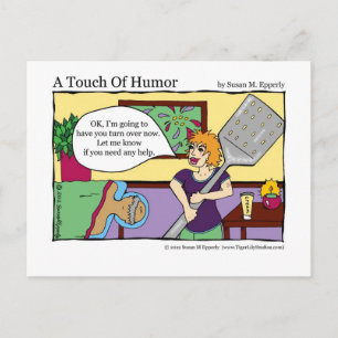 Carte Postale "Une touche d'Humour" Spatula Massage Therapy Comi