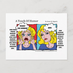 Carte Postale "Une touche d'Humour" Unshaven Legs Comic