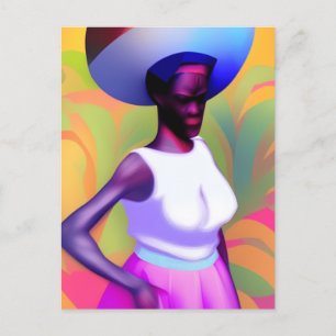 Carte Postale Une Vielle Africaine Portant Un Vase Sur La Tête