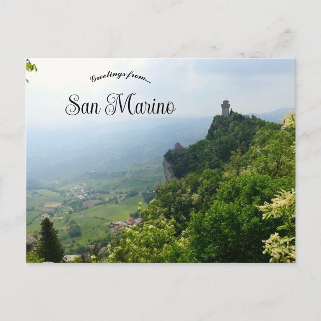 Carte Postale Une vue aérienne de Saint-Marin (Devant)