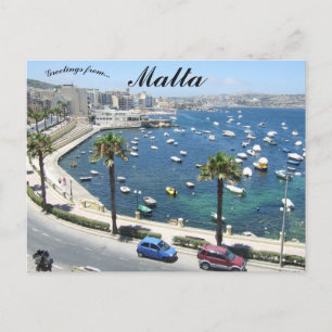 Carte Postale Une vue côtière de Malte