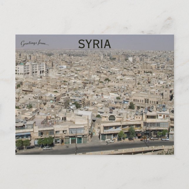 Carte Postale Une vue d'Alep Syrie (Devant)
