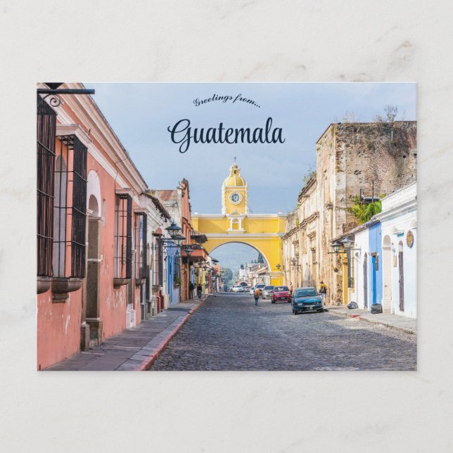 Carte Postale Une vue d'Antigua Guatemala (Devant)