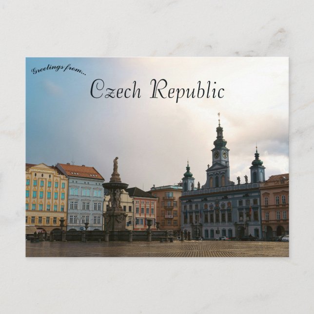 Carte Postale Une vue de Budweis République tchèque (Devant)