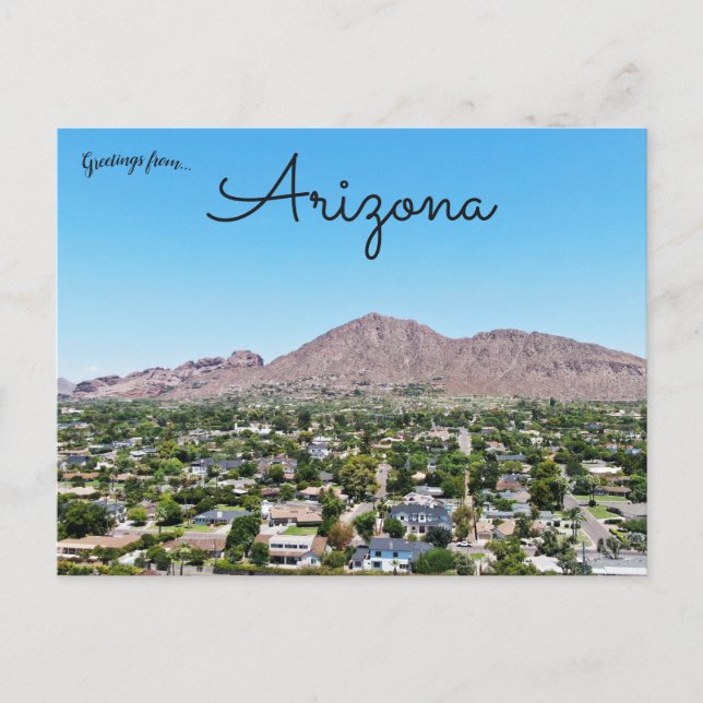 Carte Postale Une vue de Camelback Mountain depuis Phoenix Arizo (Devant)