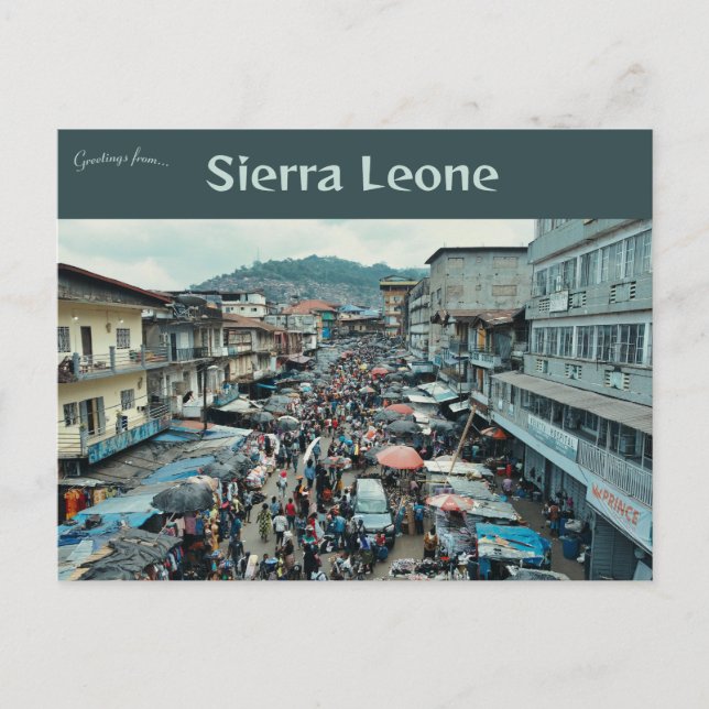 Carte Postale Une vue de Freetown Sierra Leone (Devant)