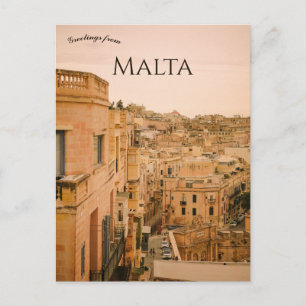 Carte Postale Une vue de La Valette Malte