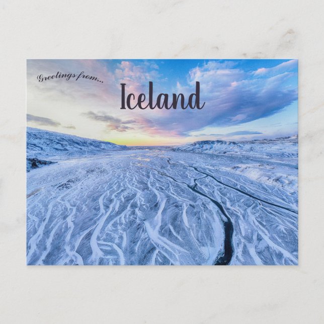 Carte Postale Une vue de l'Islande (Devant)