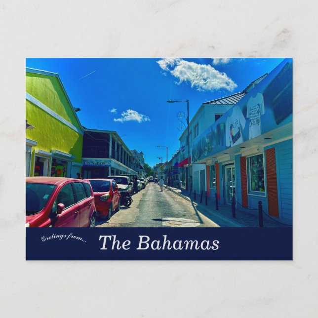 Carte Postale Une vue de Nassau aux Bahamas (Devant)