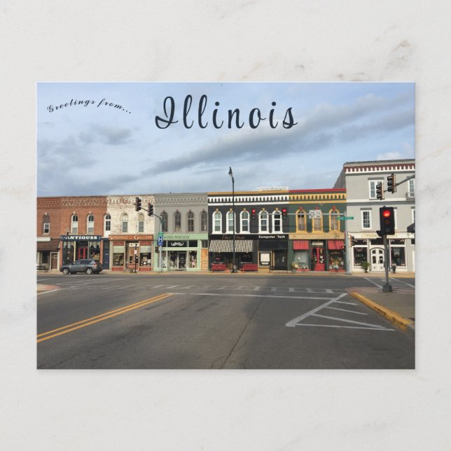 Carte Postale Une vue de Princeton Illinois (Devant)