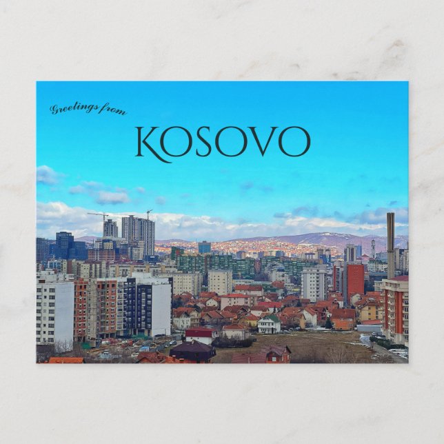 Carte Postale Une vue de Pristina Kosovo (Devant)