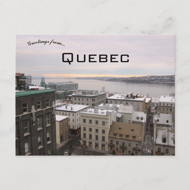 Carte Postale Une vue de Québec Québec Canada (Devant)