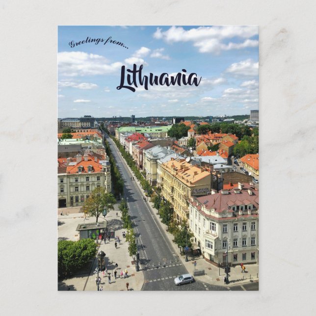 Carte Postale Une vue de Vilnius Lituanie (Devant)