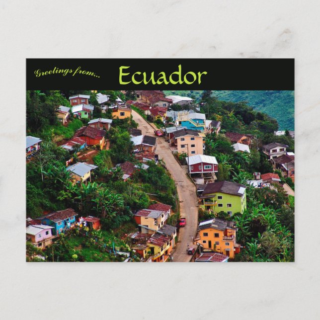Carte Postale Une vue de Zaruma Équateur (Devant)