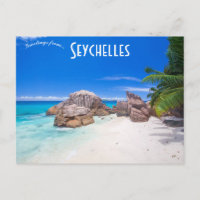 Une vue d'une plage aux Seychelles