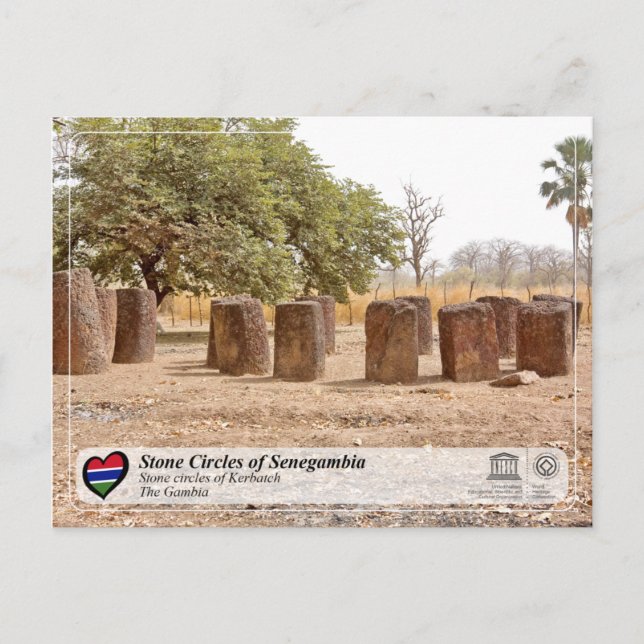 Carte Postale UNESCO - Cercles de pierre de Sénégal - Kerbatch (Devant)