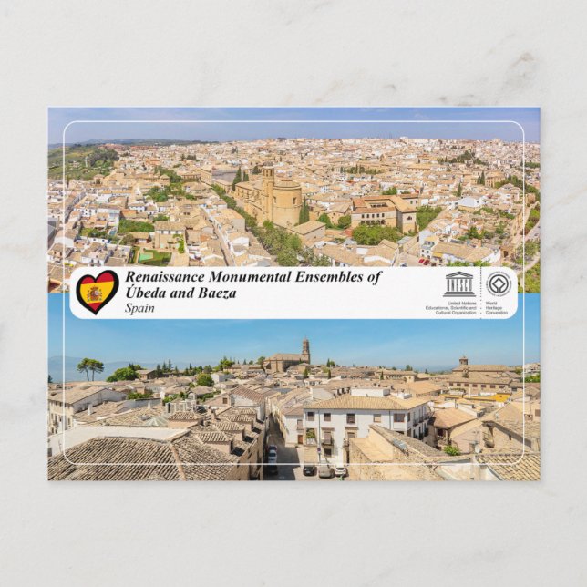Carte Postale UNESCO - Ensembles de la Renaissance d'Úbeda et Ba (Devant)