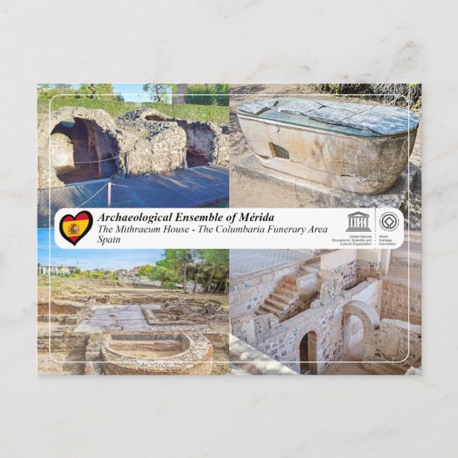 Carte Postale UNESCO - Maison du Mithraeum/Zone funéraire des Co (Devant)