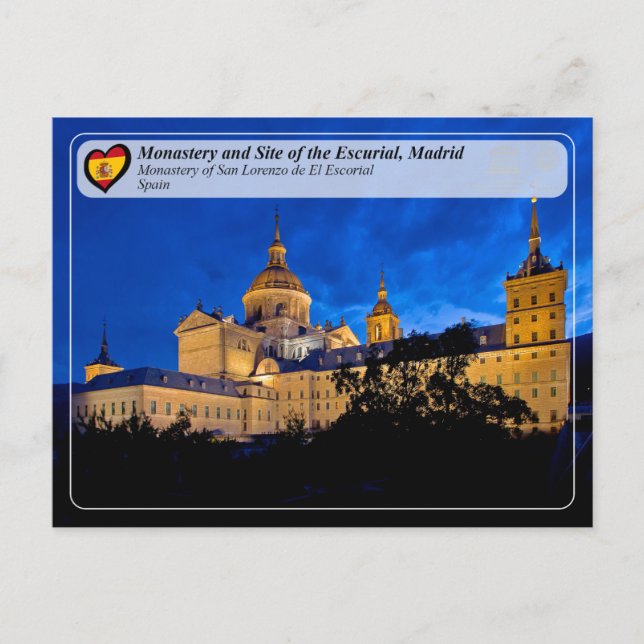 Carte Postale UNESCO - Monastère de San Lorenzo de El Escorial (Devant)