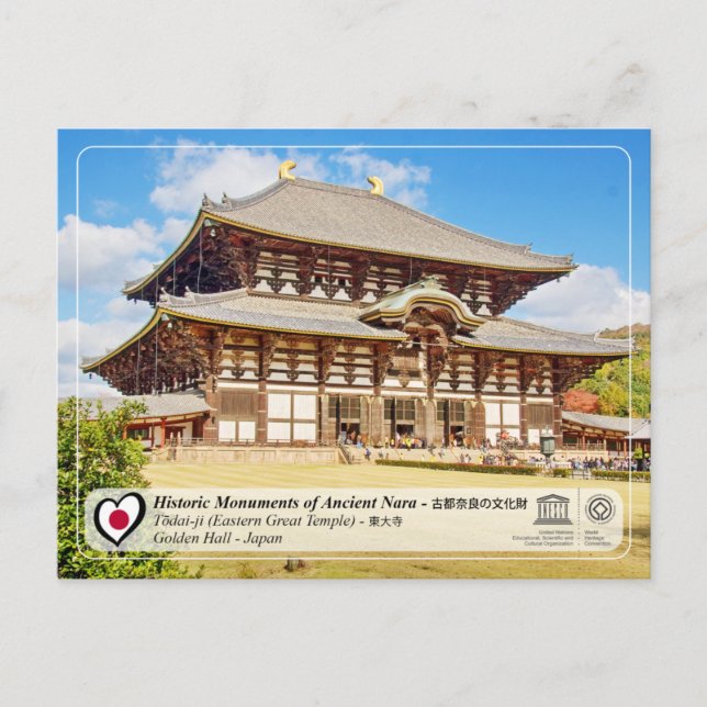 Carte Postale UNESCO - Monuments de l'Ancien Nara - Tôdai-ji (Devant)