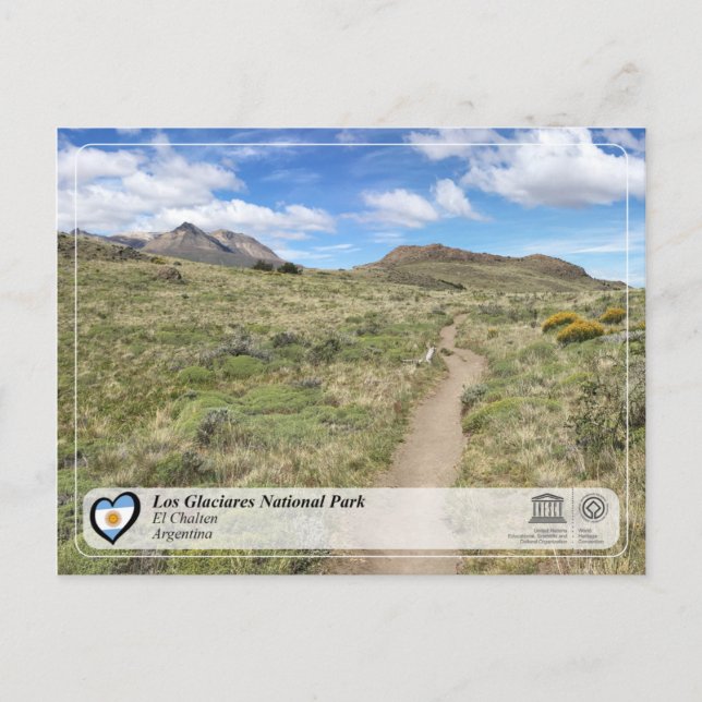 Carte Postale UNESCO - Parc national de Los Glaciares (Devant)