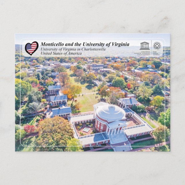 Carte Postale UNESCO - University of Virginia in Charlottesville (Devant)