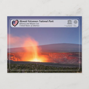 Carte Postale UNESCO - Volcans d'Hawaii - Mauna Loa et Kīlauea
