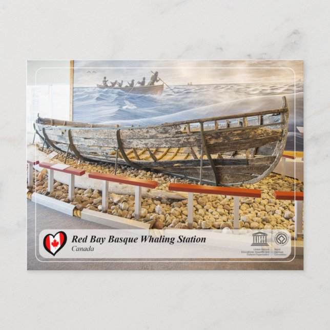Carte Postale UNESCO WHERE - Station baleinière basque de Red Ba (Devant)