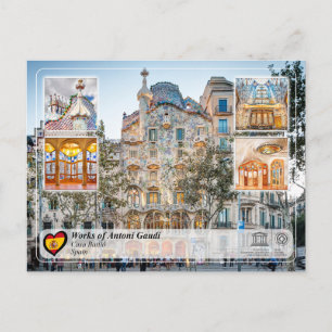 Carte Postale UNESCO WHS - Antoni Gaudí - Casa Batlló