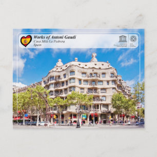 Carte Postale UNESCO WHS - Antoni Gaudí - Casa Milà La Pedrera