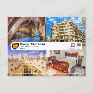 Carte Postale UNESCO WHS - Antoni Gaudí - Casa Milà La Pedrera