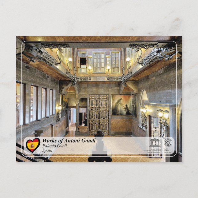 Carte Postale UNESCO WHS - Antoni Gaudí - Palais Güell (Devant)