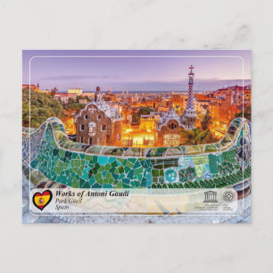 Carte Postale UNESCO WHS - Antoni Gaudí - Parc Güell