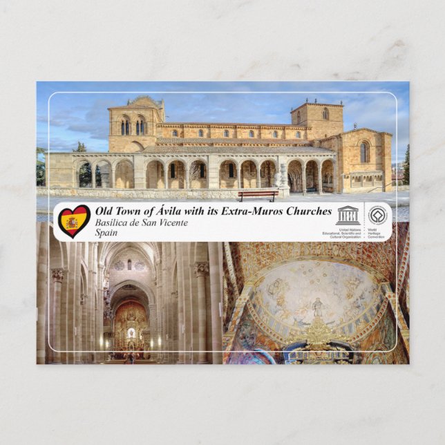 Carte Postale UNESCO WHS - Ávila - Basílica de San Vicente (Devant)