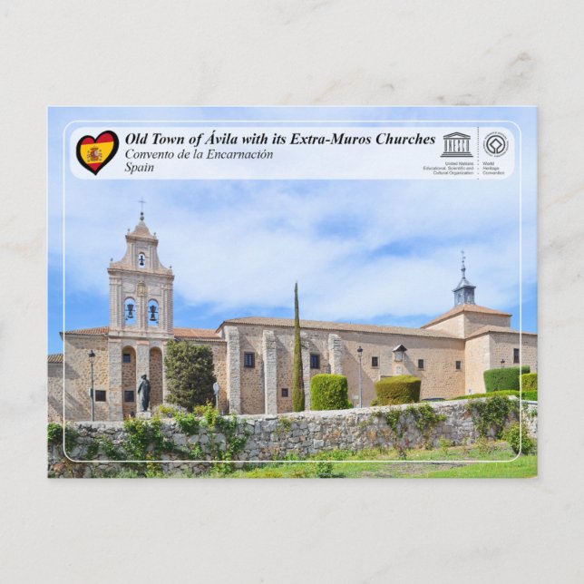 Carte Postale UNESCO WHS - Ávila - Convento de la Encarnación (Devant)