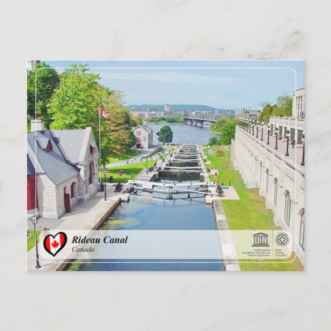 Carte Postale UNESCO WHS - Canal Rideau (Devant)