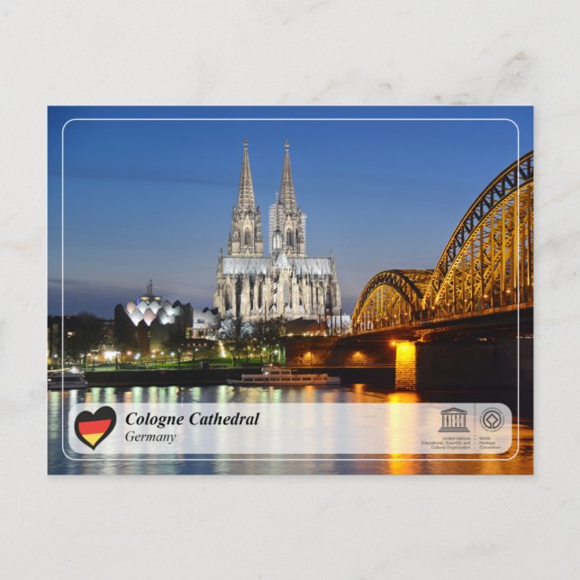Carte Postale UNESCO WHS - Cathédrale de Cologne (Devant)