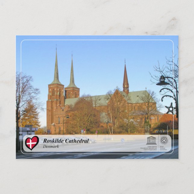 Carte Postale UNESCO WHS - Cathédrale de Roskilde (Devant)