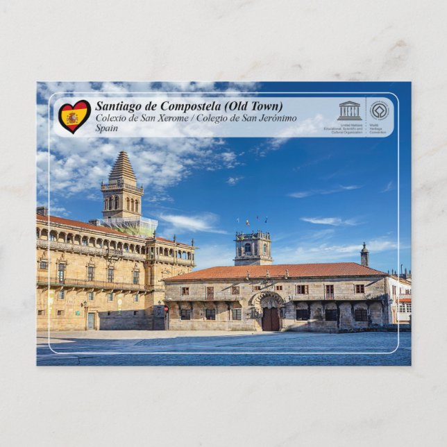 Carte Postale UNESCO WHS - Collège de San Xerome (Devant)