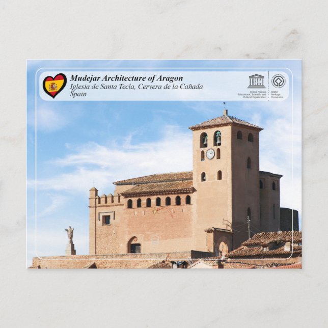Carte Postale UNESCO WHS - Église de Santa Tecla (Devant)