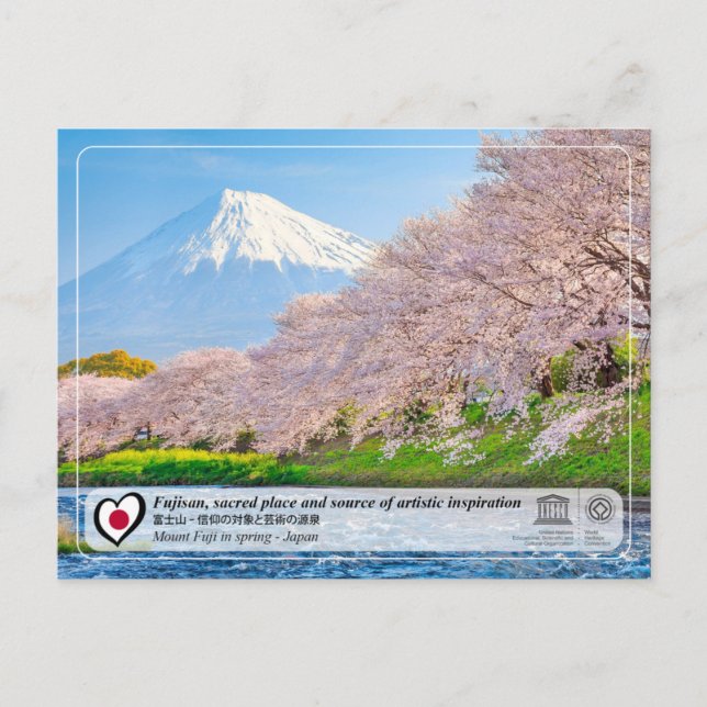 Carte Postale UNESCO WHS - Fujisan - Mont Fuji - 富 士 山 (Devant)