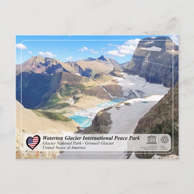 Carte Postale UNESCO WHS - Glacier NP - Grinnell Glacier (Devant)