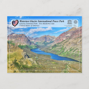 Carte Postale UNESCO WHS - Glacier NP - Two Medicine Lake Postc