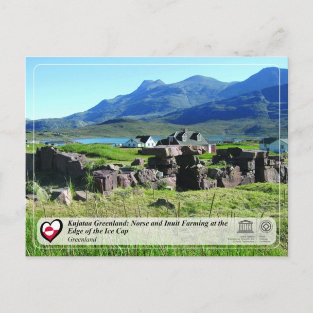 Carte Postale UNESCO WHS - Kujataa Groenland - Agriculture inuit (Devant)