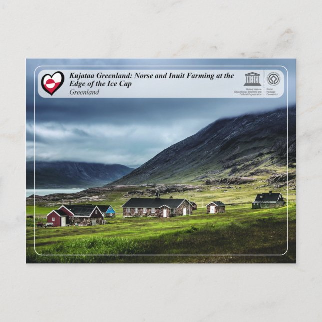 Carte Postale UNESCO WHS - Kujataa Groenland - Agriculture inuit (Devant)