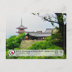 Carte Postale UNESCO WHS - Kyoto antique - Kiyomizu-dera - 清 水 寺