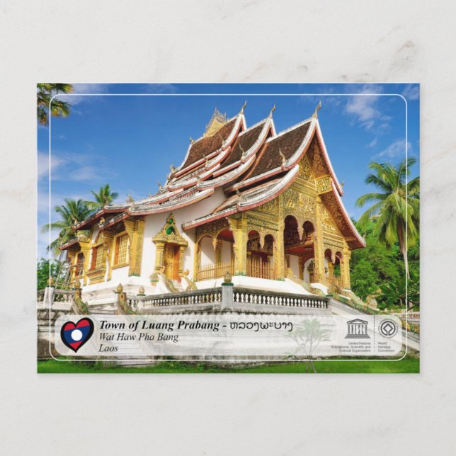 Carte Postale UNESCO WHS - Luang Prabang - Wat Hau Pha Bang (Devant)